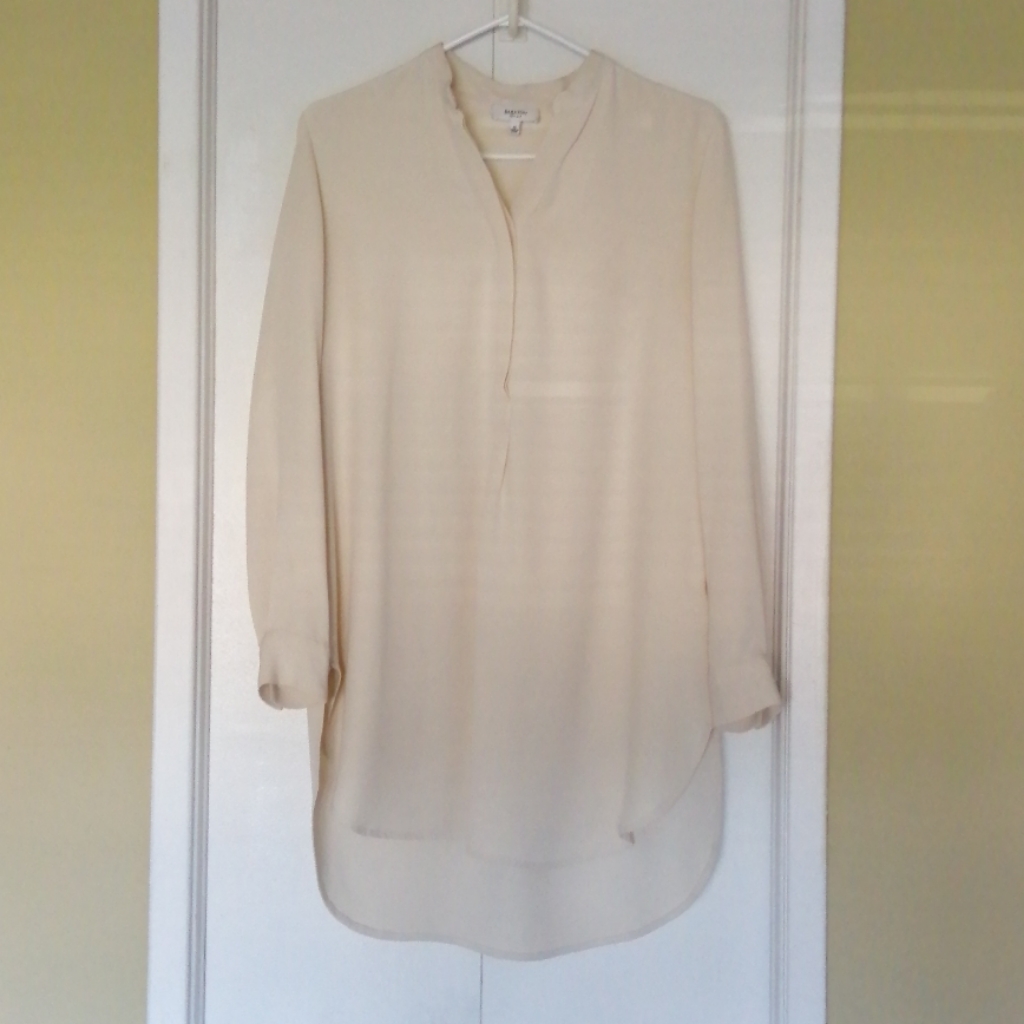 100% Silk Relaxed-Fit Oversized Shirt Dress